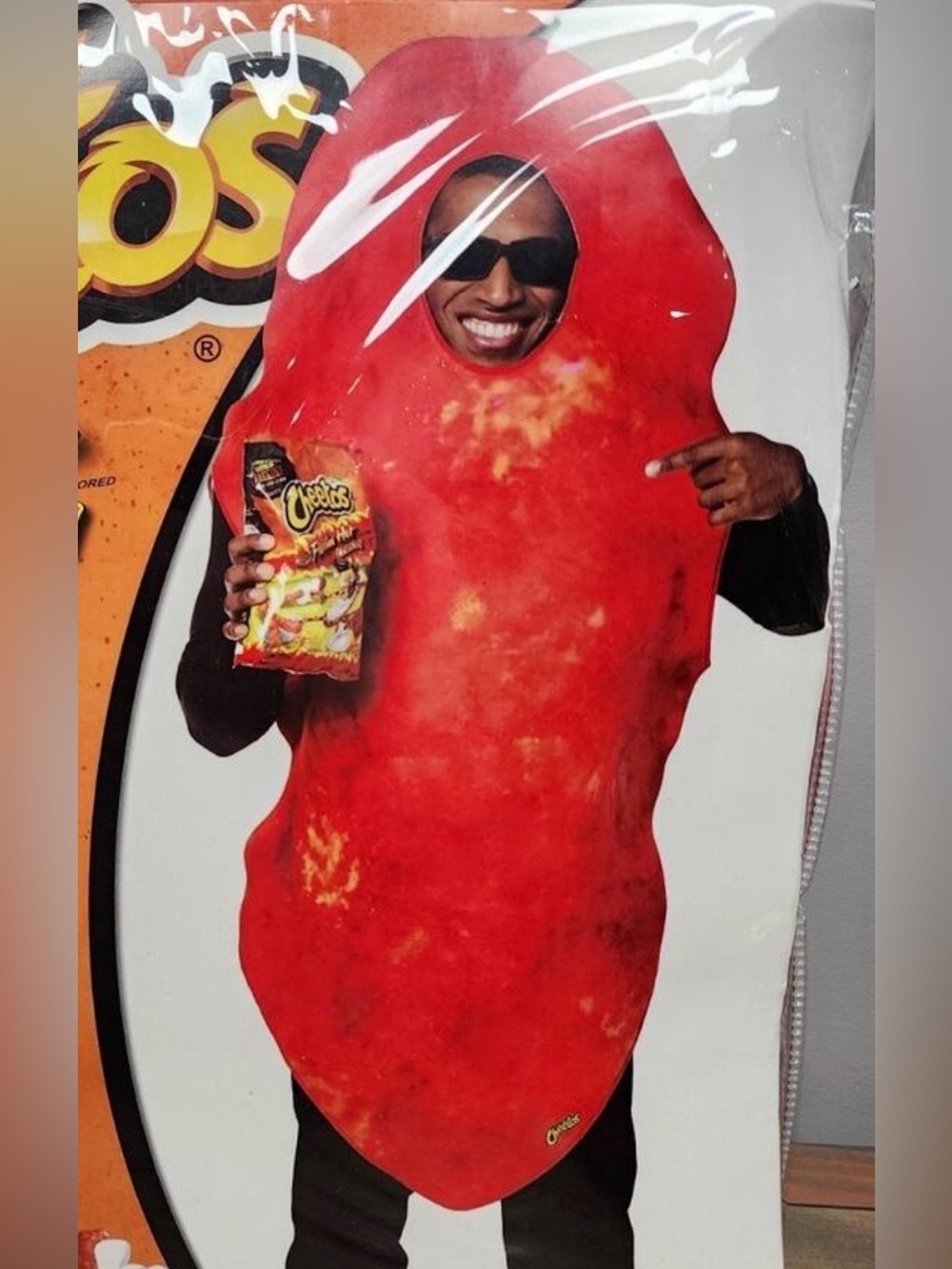 Flamin' Hot Red Flaming Snack Adult Costume